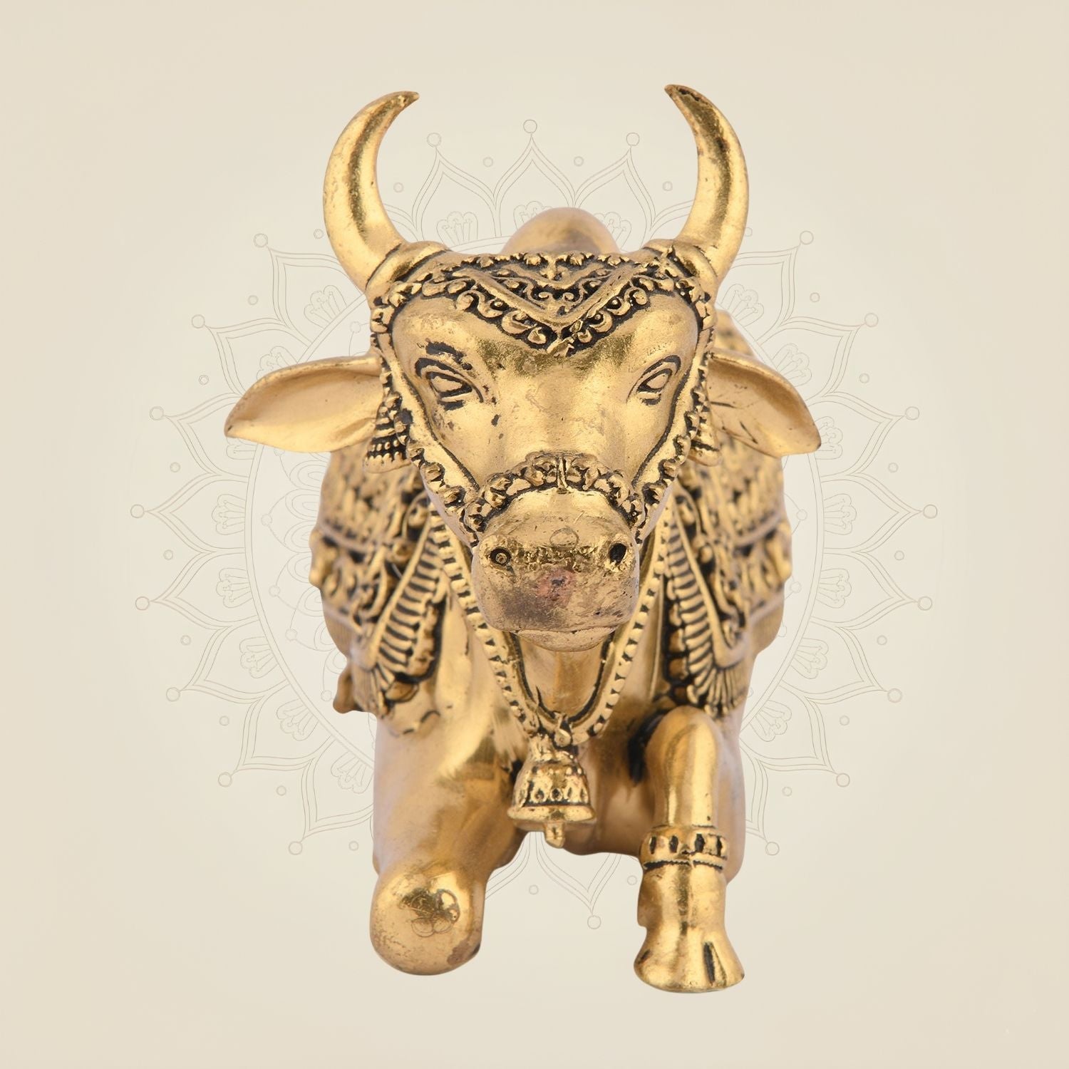 Nandi Ji Idol – 3.25" Pure Brass Statue, Handcrafted, Lightweight & Majestic Bull Figurine