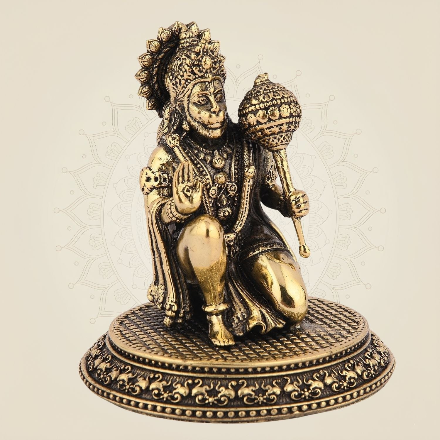 Pure Brass Hanuman Ji Idol – 3.5 Inch Handcrafted For Vastu
