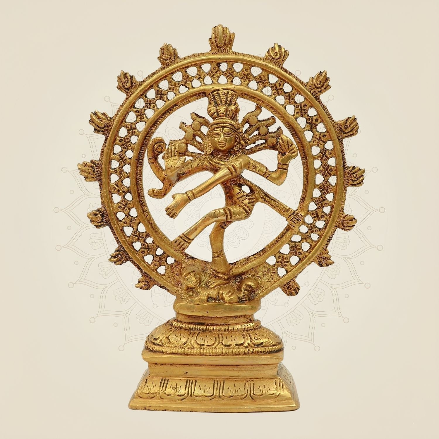 8" Nataraja Shiva Idol - Handcrafted in Pure Brass Sacred Home Decor