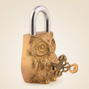Pure Brass Owl Lock