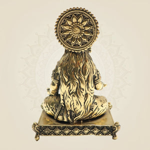 Brass Annapurna Devi Idol with Chowki 3.75 β Symbol of Nourishment - Luxeartisanship