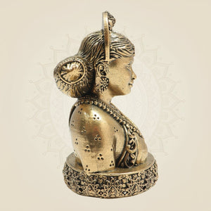 Brass Gauri Maa Idol – Embodiment of Purity, Love 3.5" - Luxeartisanship