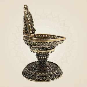 Brass Lakshmi Diya 4.5" – Radiant Symbol of Wealth - Luxeartisanship