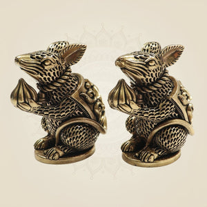 Brass Mushak Pair 3"β Sacred Companion for Ganesh Worship - Luxeartisanship