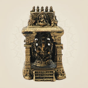 Bronze Ganesh Shrine Statue 2"β Temple - Style Vinayaka Murti - Luxeartisanship