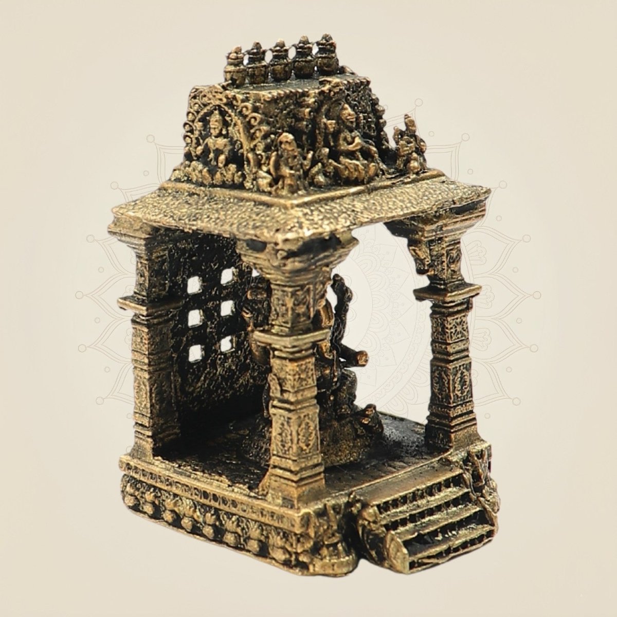 Bronze Ganesh Shrine Statue 2"– Temple - Style Vinayaka Murti - Luxeartisanship