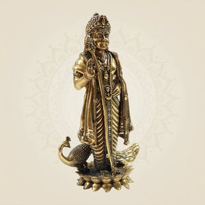 Handcrafted Lord Murugan Brass Murti