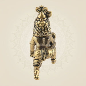 Kanha Ji Brass Idol - 3 Inch Handcrafted Murti for Wealth & Positivity - Luxeartisanship