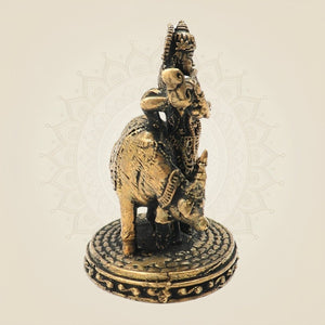 Panchaloha Radha Krishna with Cow Bronze Idol