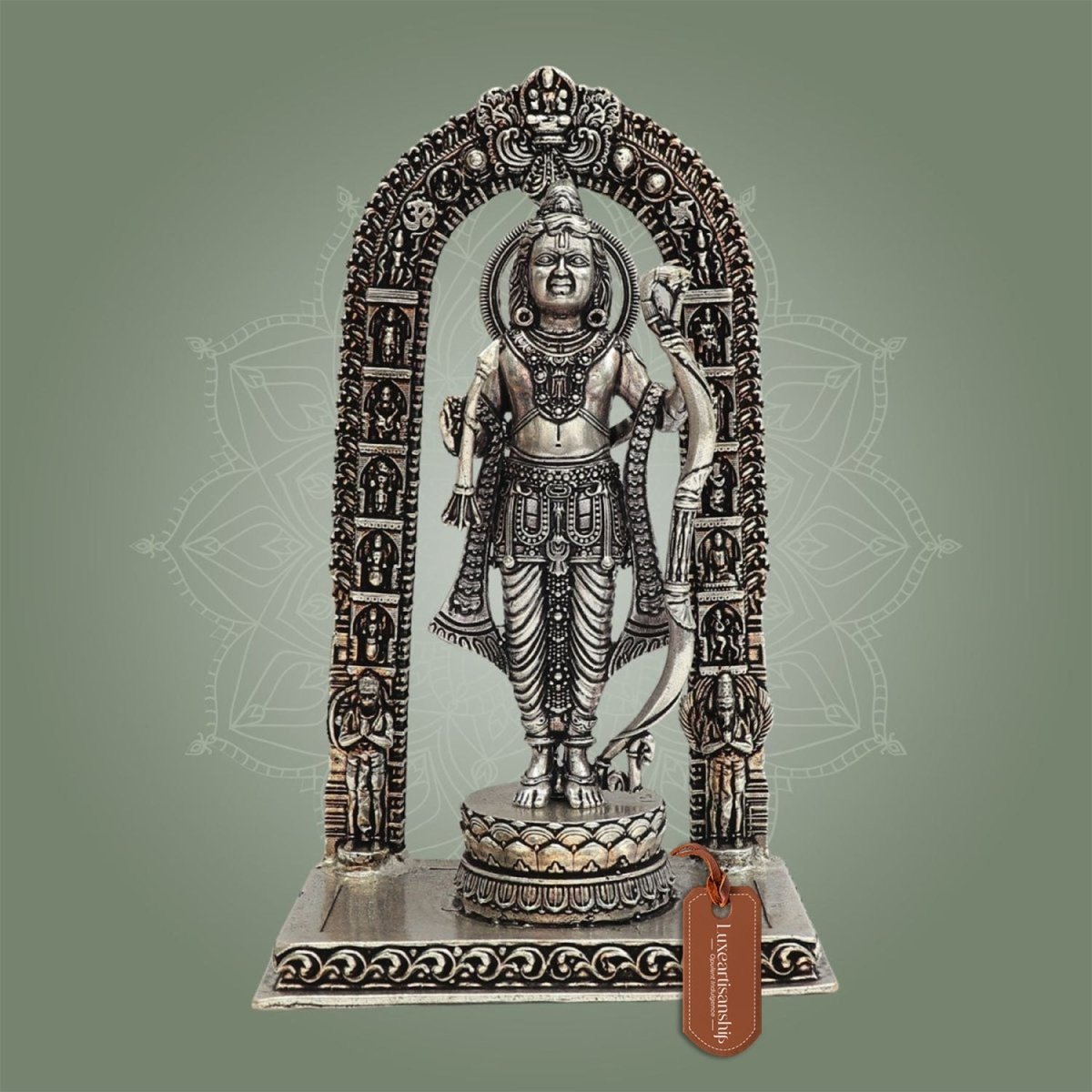 Silver Plated Brass Ram Lalla Statue 6"- Puja & Divine Gifting