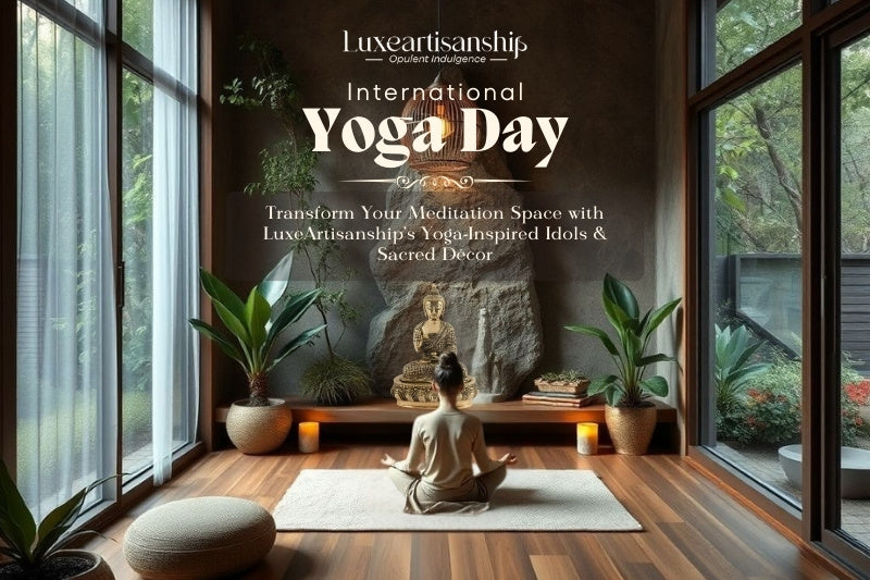 International Day of Yoga: Transform Your Meditation Space with LuxeArtisanship's Yoga-Inspired Idols & Sacred Décor!