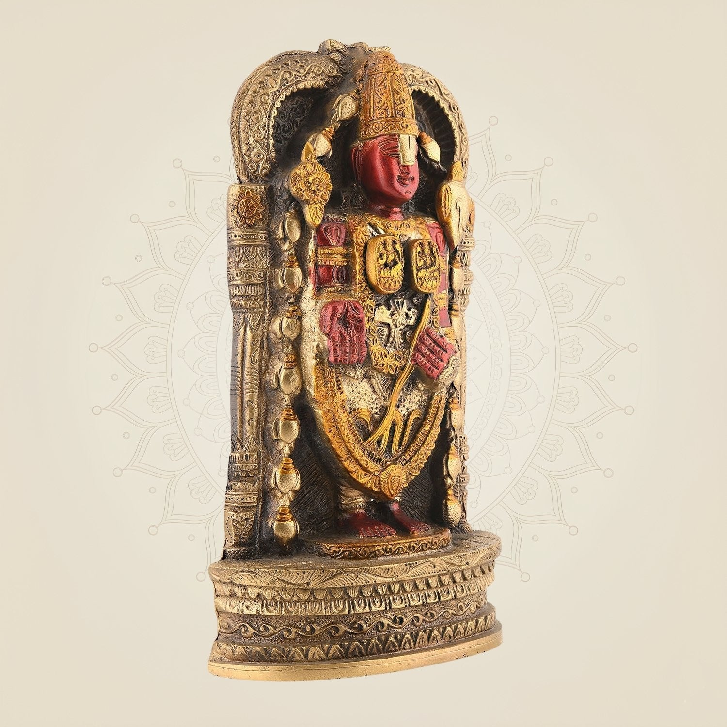 Lord Balaji Statue – 11.75" Multicolor Venkateswara Idol from Tirupati