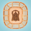 Brass Venkateswara Wall Hanging Idol 19" - Handmade Bamboo Wall Frame