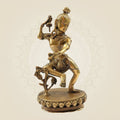 Brass Nepalese Style Dancing Shiva Idol – Handcrafted Nataraja Murti - 9.25"