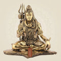 Lord Shiva in Dhyanam Statue 4.25" – Pure Brass Meditative Mahadeva Idol for Pooja