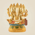 Panchmukhi Ganesha Idol – 8" Mud Finish Brass Statue for Home & Office