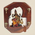 Lakshmi Maa with Elephant Wooden Frame 10.25"