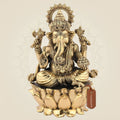 Ganesha Idol – 5.25" Handcrafted Pure Brass Murti Lightweight Artisan for Pooja & Decor