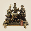 Brass Shiv Parivar Idol 4" for Home Temple & Spiritual Decor