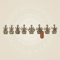 Brass Ashtalakshmi Idol Set – 8 Goddess Statues with Lotus Base 3" Each