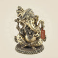 4" Ganesha with Pagdi Brass Idol – Lightweight Handcrafted Murti