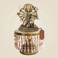 Brass Panchmukhi Hanuman Idol Chowki Compact Size 8.5"