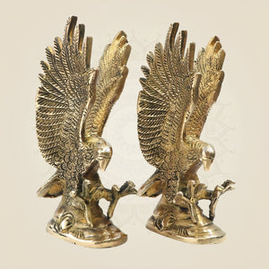 Brass Eagle Pair Showpiece Statue