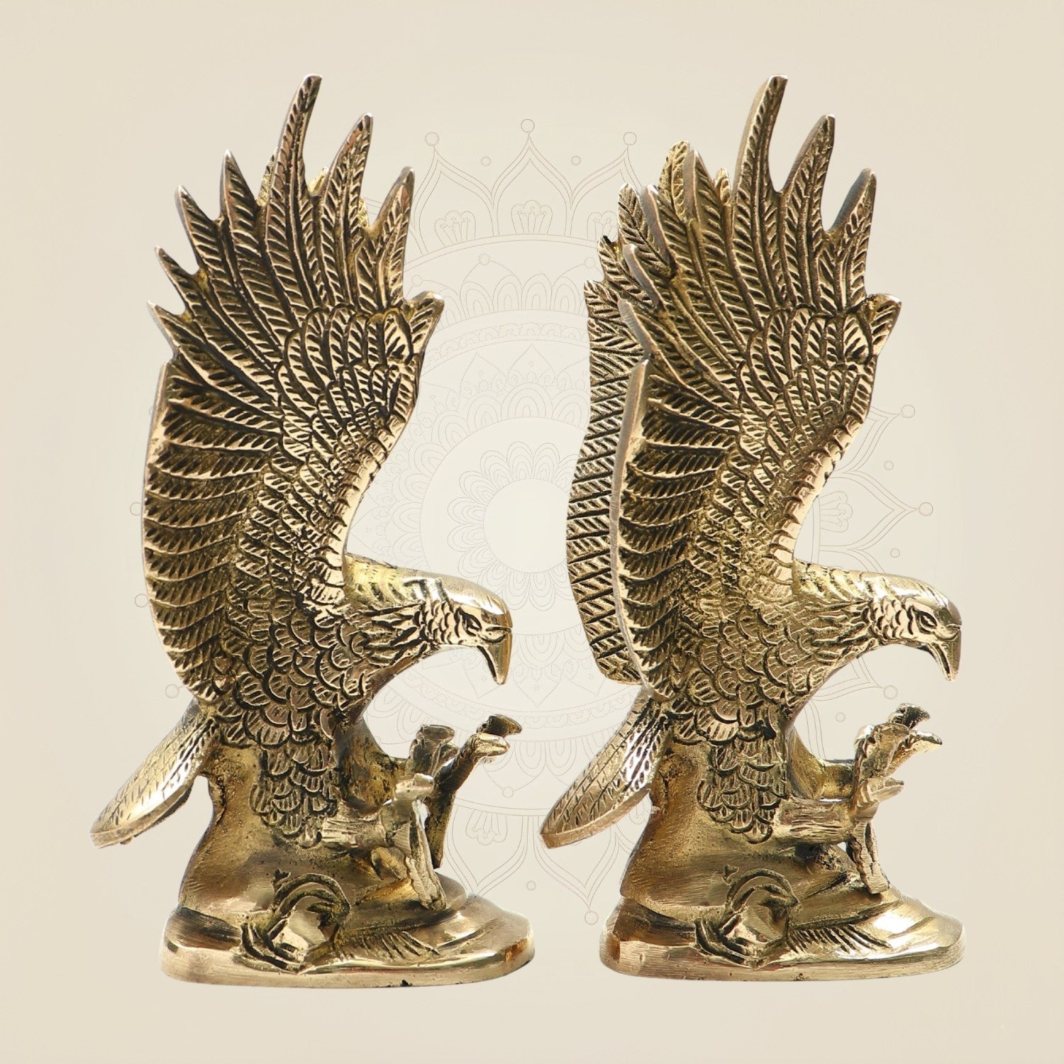 Brass Eagle Pair Showpiece