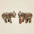Brass Elephant Pair 3"• Handcrafted Vastu Decor – Small Size Statues
