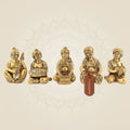 Brass Five Musicians Set – 5" Handcrafted Artistic Home Decor (Set of 5)
