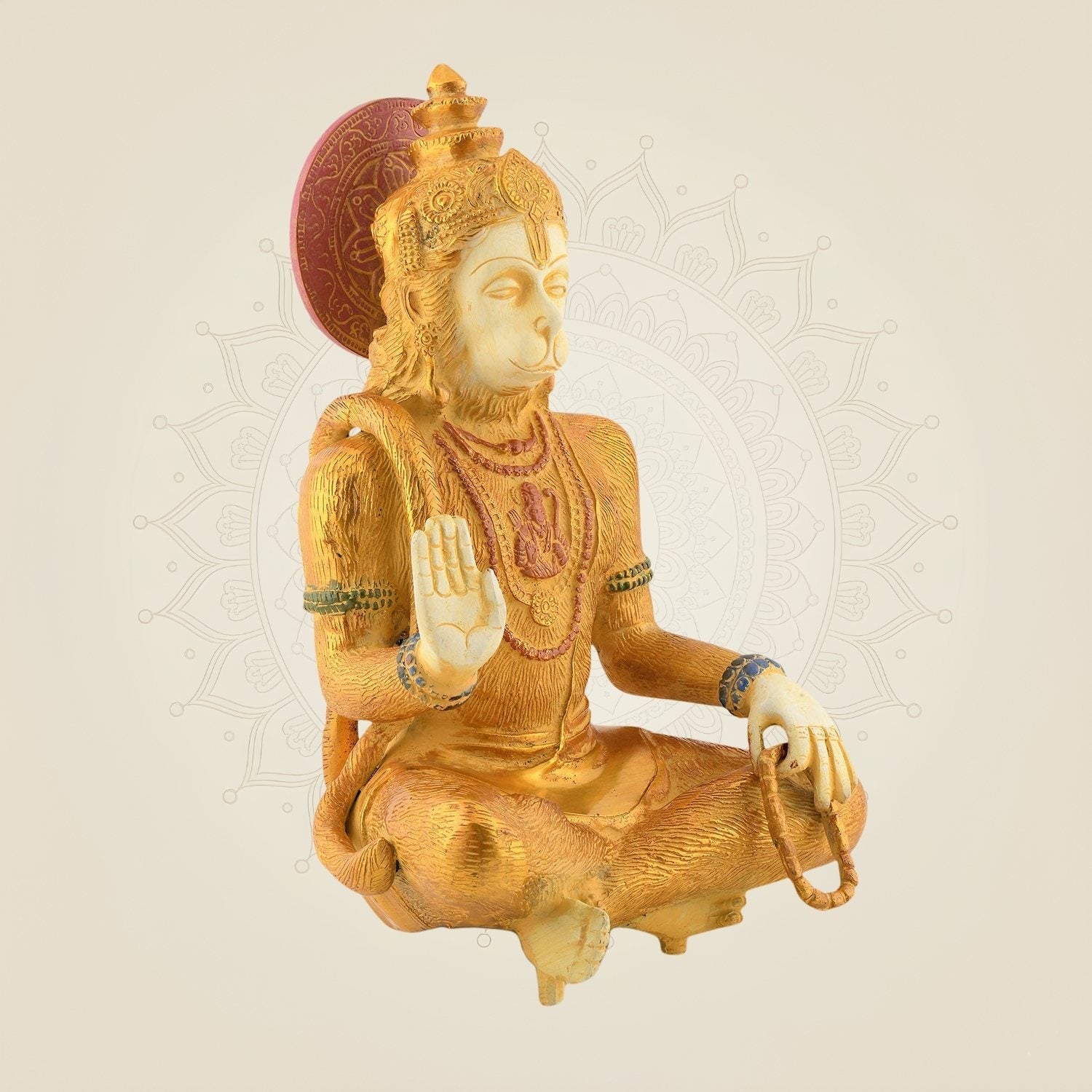 Hanuman Ji Brass Idol – 11.5" Handcrafted Statue for Puja & Decor Use