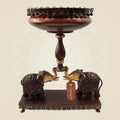 Brass Urli with Elephant Stand – 21" Handcrafted Décor for Festive Spaces