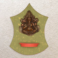 Pure Brass Lord Ganesh • Artistic 16" Wall Frame • Festive & Spiritual Décor