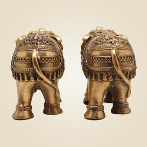 Brass Elephant Pair