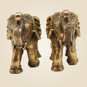 Brass Elephant Pair