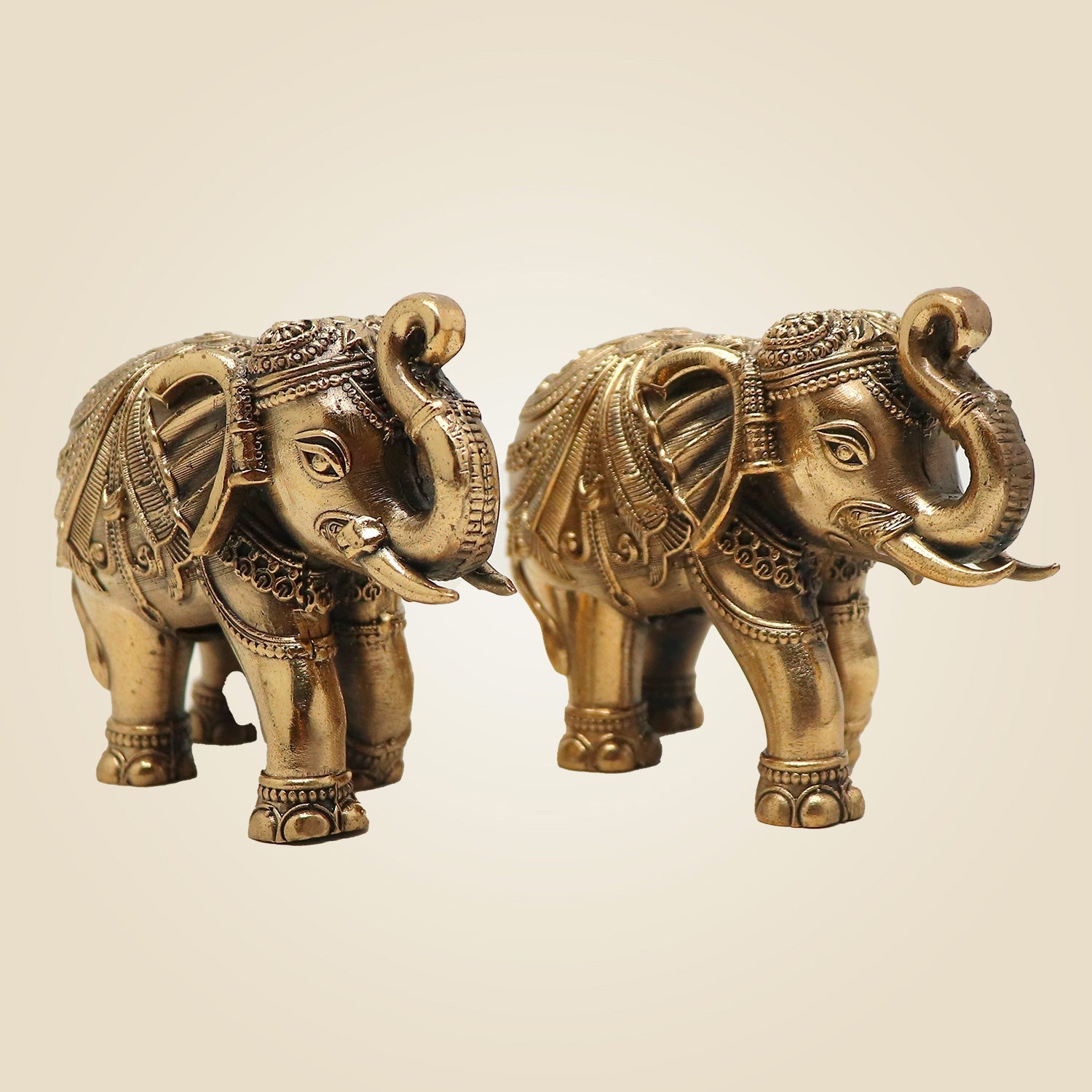 Brass Elephant Pair