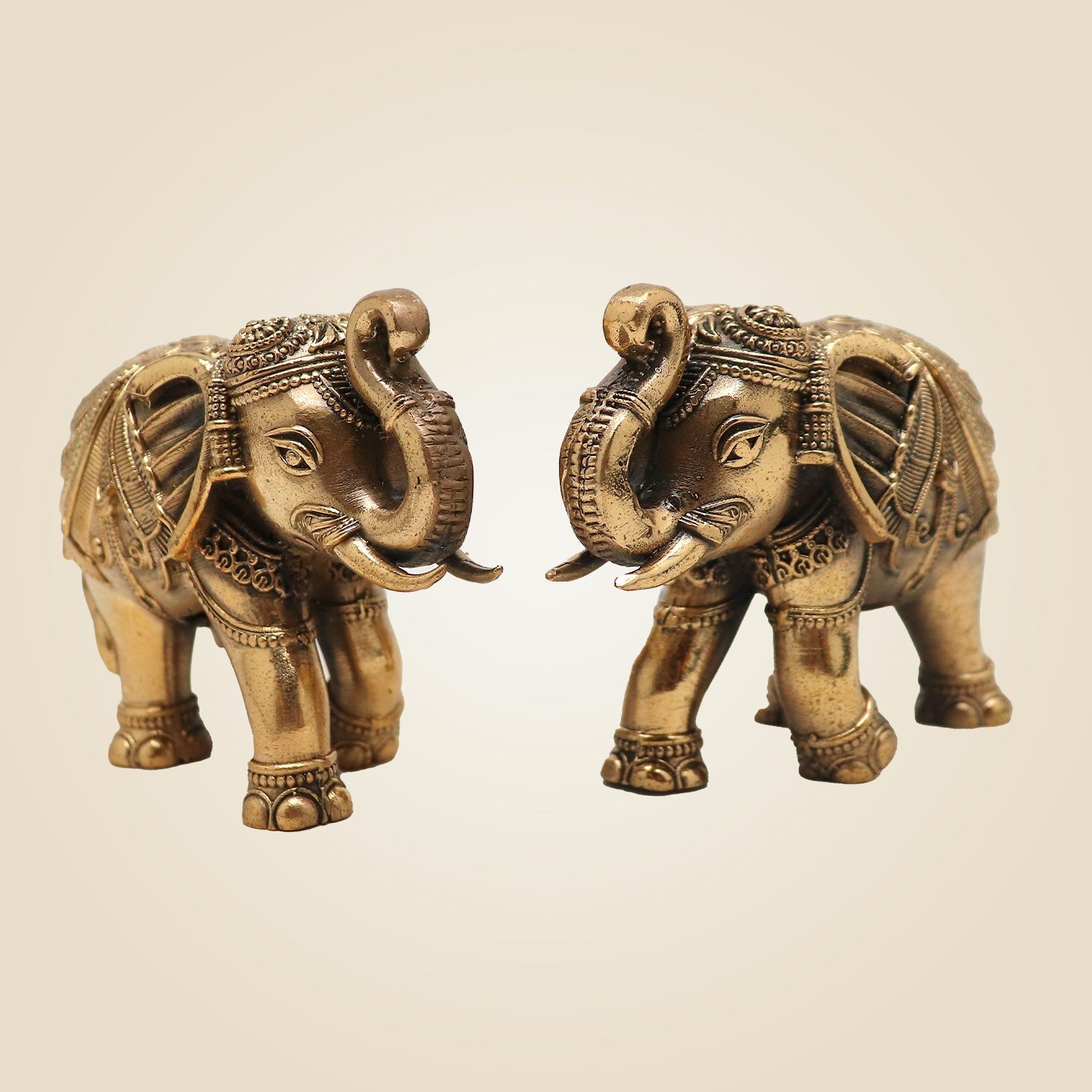 Brass Elephant Pair