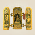 4.5" Folding Buddha Temple – Unique Brass Statue | Artisan Home Decor