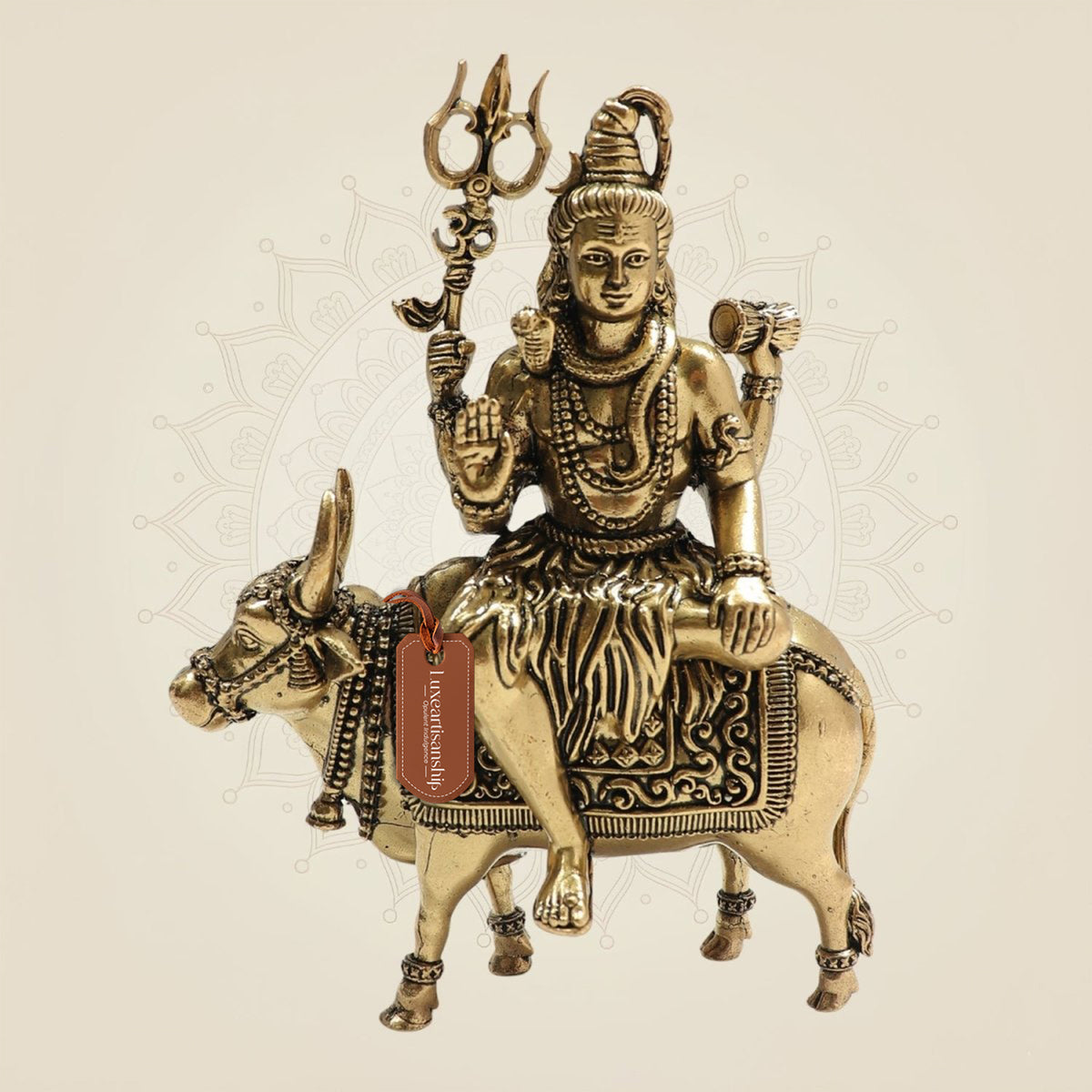 Brass Shiva Idol Seated on Nandi – Union of Devotion