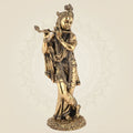 Standing Krishna with Flute Idol 10" Superfine Handcrafted Art Pure Brass Murti