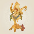 Multicolor Nritya Ganesha Idol 7.25″ – Handcrafted Brass Dance Form Statue