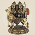 Handcrafted Chamunda Mata Brass Idol 4.75 "- Divine Goddess Statue for Temple & Home Decor