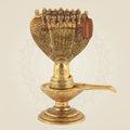 Shivling with Sheshnag Idol 8" – Superfine Brass Statue for Rituals & Temple Decor