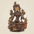Tara Maa Pure Brass Statue 5.5" - Tibetan Buddhist Goddess Handcrafted Statue for Peace