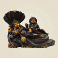 Handcrafted Brass Vishnu Laxmi Statue on Sheshnag – 9.5 Inch Idol