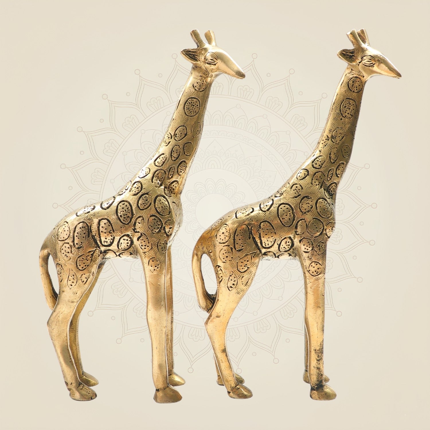 Brass Giraffe Pair Figurine