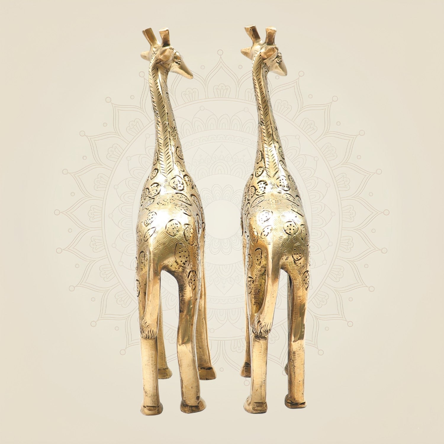 Brass Giraffe Pair Figurine