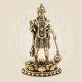 Brass Hanuman Standing on Lotus 4″ – Superfine Carved Idol for Positivity