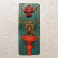 Brass Panchmukhi Hanuman ji Idol - Exquisite Wooden Stand-17