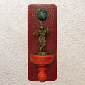 Handcrafted Brass Krishna Idol in Wooden Wall Frame 16"– Spiritual Decor